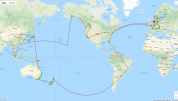 Mapa Sabático pelo mundo